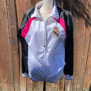 ✨SOLD✨ Real Madrid Men’s Striped ZipUp Jacket